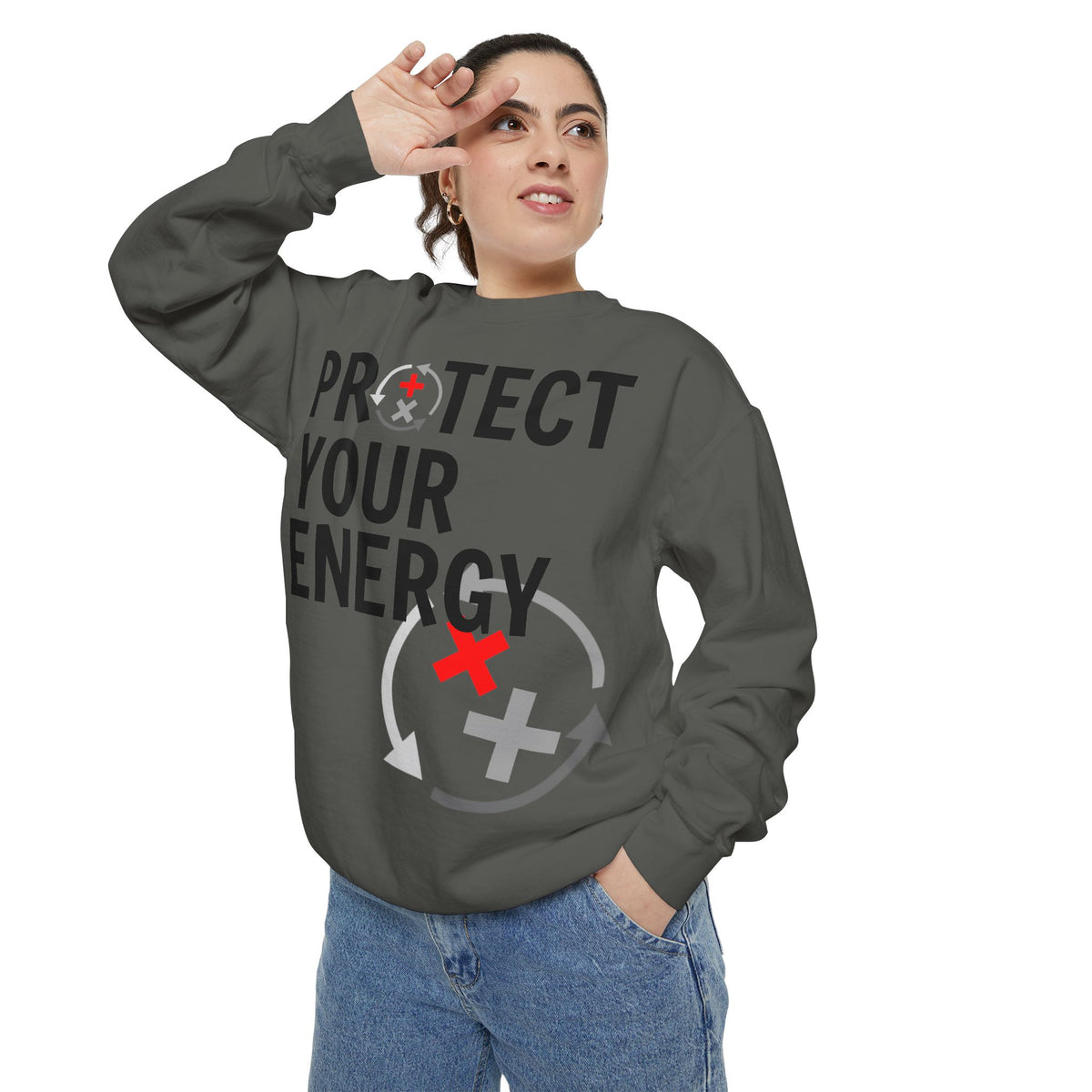 Protect Your Energy Sweatshirt — Graphic Motivational Crewneck