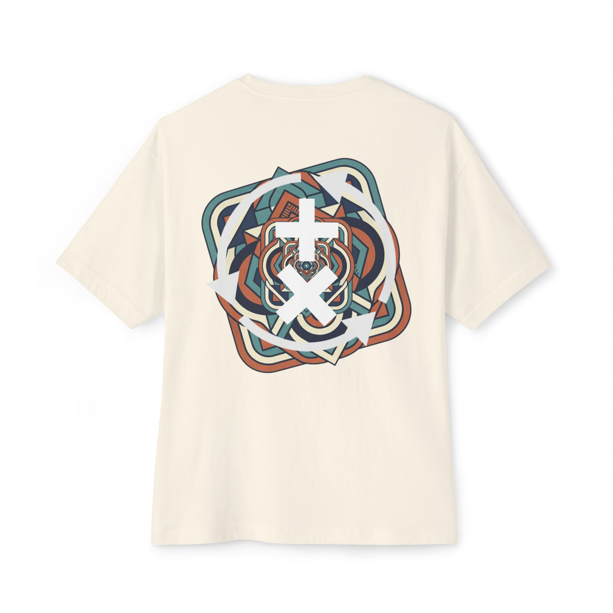 Bridge & Door Oversized Boxy Tee-Rising Resilience Graphic Tee — Inspirational Oversized Boxy T-Shirt