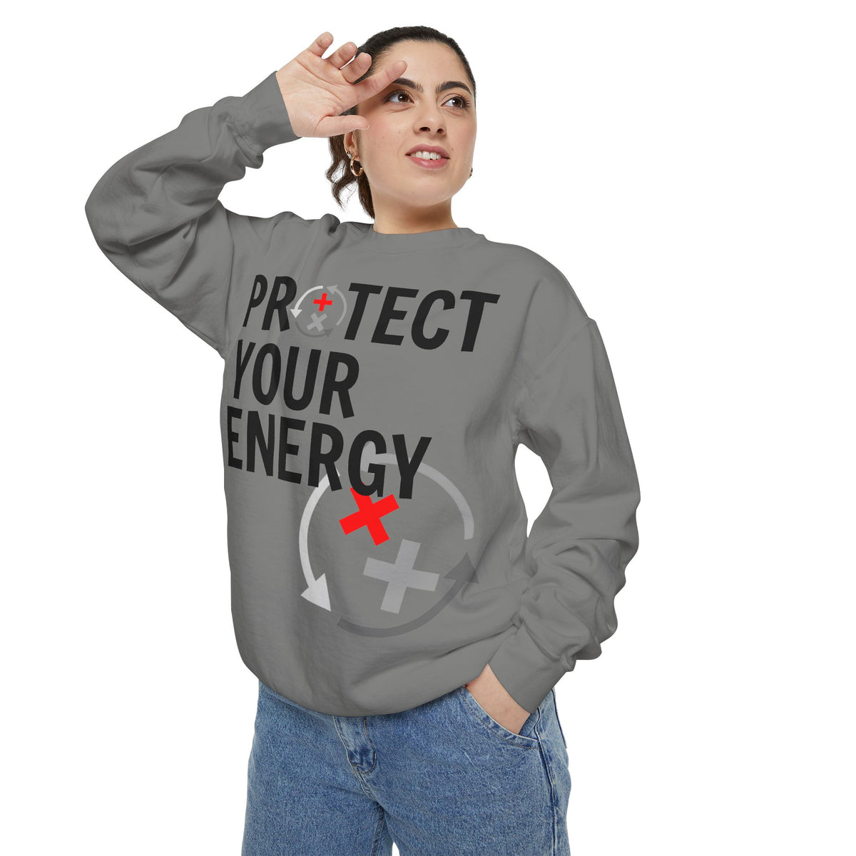 Protect Your Energy Sweatshirt — Graphic Motivational Crewneck