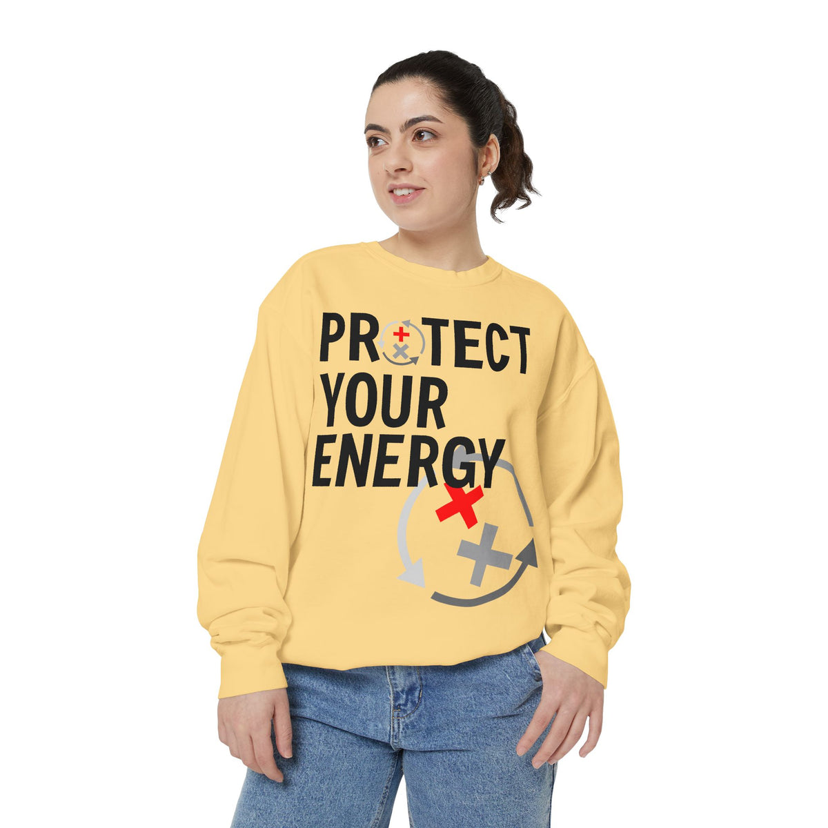 Protect Your Energy Sweatshirt — Graphic Motivational Crewneck